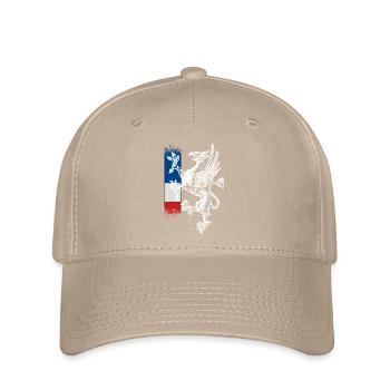 standing griffin blue white red Rostock - Flexfit Cap - khaki - Front