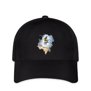 Mountainbike | Mountainbiker | Downhill - Flexfit Cap - Schwarz - Vorne