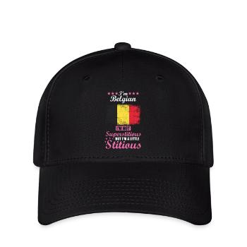 Belgian gift funny saying Belgium - Flexfit Cap - black - Front