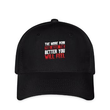 Je Mehr Schmerz, Desto Besser Triathlon Athlet - Flexfit Cap - Schwarz - Vorne