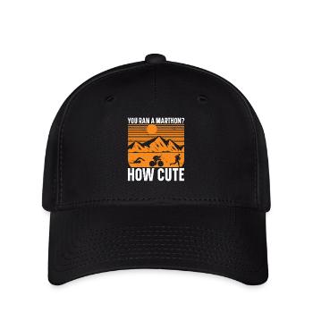 Sie Laufen Einen Marathon Wie Niedlich Triathlon - Flexfit Cap - Schwarz - Vorne