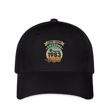 1983 Geburtstag Retro Orginal - Flexfit Cap - Schwarz - Vorne