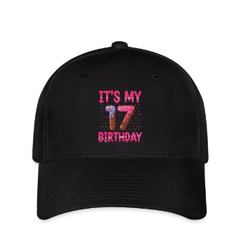 C’est mon 17e anniversaire | Saupoudrer des | à thème - Casquette Flexfit - noir - Devant