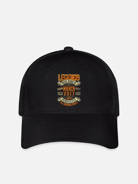 2017 Marts Fødselsdagslegende - Flexfit Cap - sort