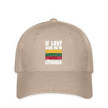 Lithuania Flag Saying - Flexfit Cap - khaki - Front