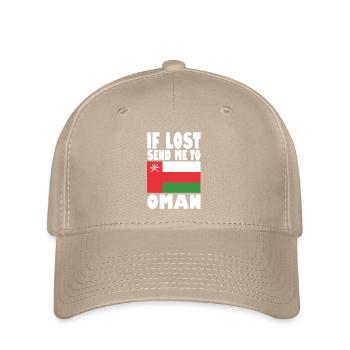 Oman Flagge Spruch - Flexfit Cap - Khaki - Vorne