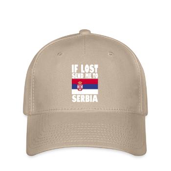 Serbia Flag Slogan - Flexfit Cap - khaki - Front