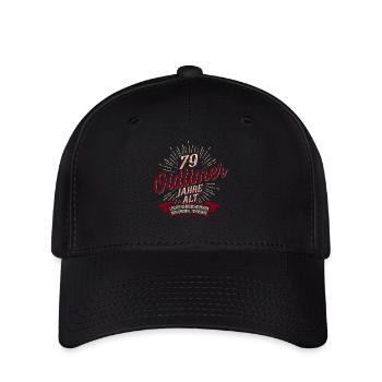 79. Geburtstag Oldtimer - Flexfit Cap - Schwarz - Vorne
