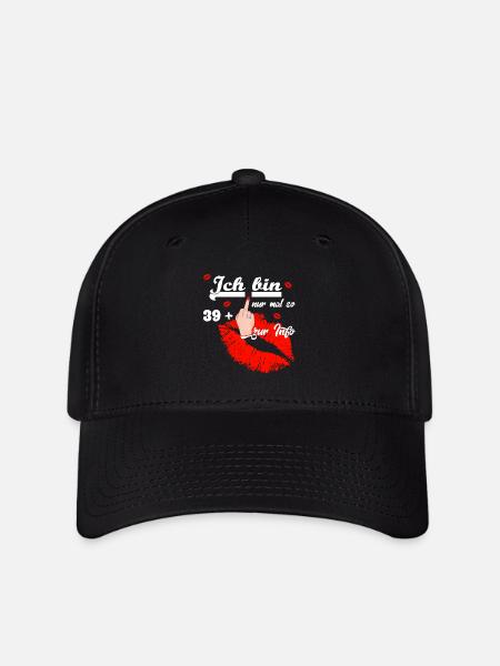Zum 40. Geburtstag Damen 39 + - Flexfit Cap - Schwarz