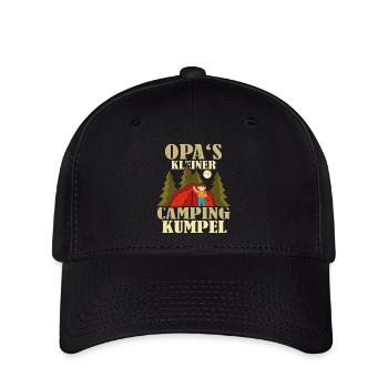 Opas kleiner camping kumpel - Flexfit Cap - Schwarz - Vorne