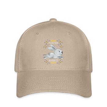 Süßer Hase, Run-Faster-Rabbit-Run, lustiger Spruch - Flexfit Cap - Khaki - Vorne