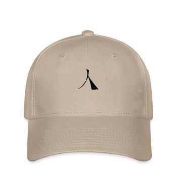 Human Chinese Script Character Symbol - Flexfit Cap - khaki - Front
