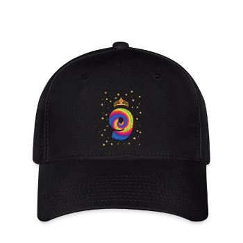 9ème anniversaire Krone | | d’anniversaire sur le thème de Tie Dye - Casquette Flexfit - noir - Devant