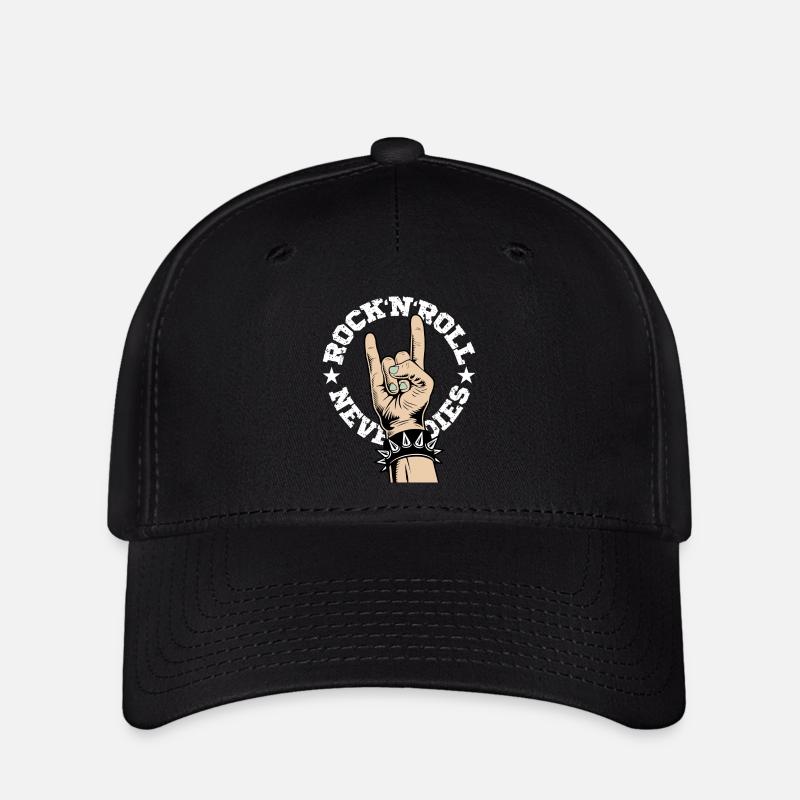 Rock'N'Roll Never Dies - Flexfit Cap - black