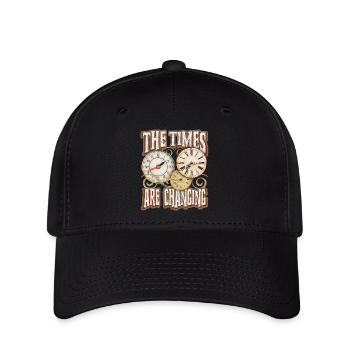 Saying with watch, pocket watch, motivational inspiration - Flexfit Cap - black - Front