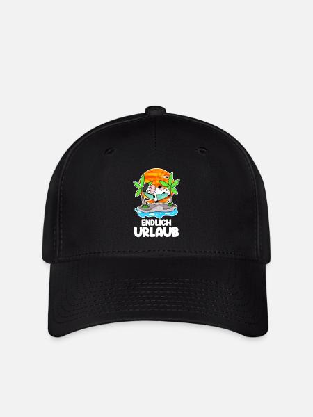 Urlaub - Flexfit Cap - Schwarz