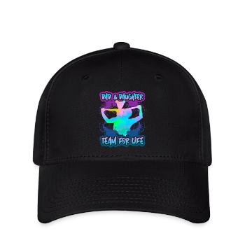 Vater-Tochter, Dad-Daughter, Vatertag, Spruch - Flexfit Cap - Schwarz - Vorne