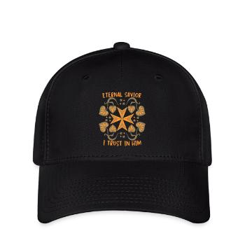 Jesus Christ, Jesus Cross Maltese Cross Saying - Flexfit Cap - black - Front