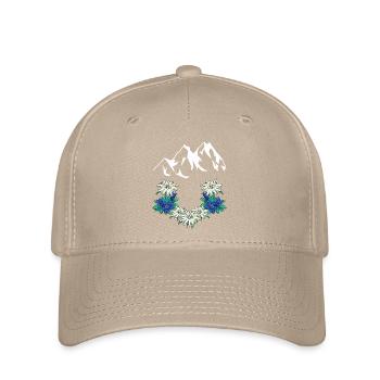 Austria Switzerland Mountains Mountains Gentian Edelweiss - Flexfit Cap - khaki - Front