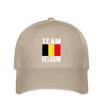 Belgium Flag - Flexfit Cap - khaki - Front