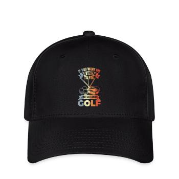 Bester Golfer Witz - Flexfit Cap - Schwarz - Vorne