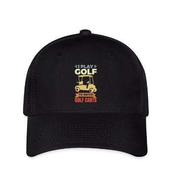 Ich liebe Golf Carts - Flexfit Cap - Schwarz - Vorne