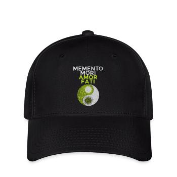Dicton latin Memento-Mori, motivation - Casquette Flexfit - noir - Devant