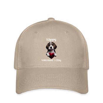 Happy Valentins Day Beagle - Flexfit Cap - Khaki - Vorne