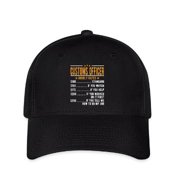 Agent des douanes Salaire horaire - Casquette Flexfit - noir - Devant