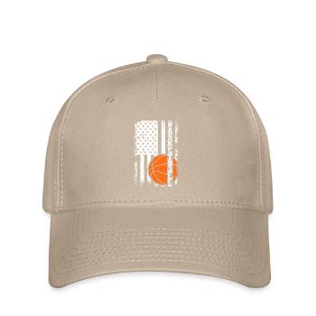 Patriotischer Basketballer - Flexfit Cap - Khaki - Vorne