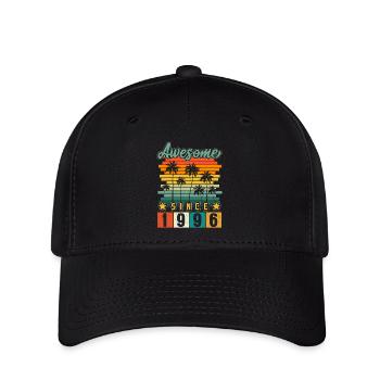 1996 Born Birthday Year of birth vintage - Flexfit Cap - black - Front