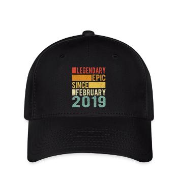 Anniversaire février 2019 Épopée légendaire - Casquette Flexfit - noir - Devant