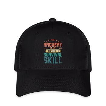 Archery is my favorite survival skill - Flexfit Cap - black - Front