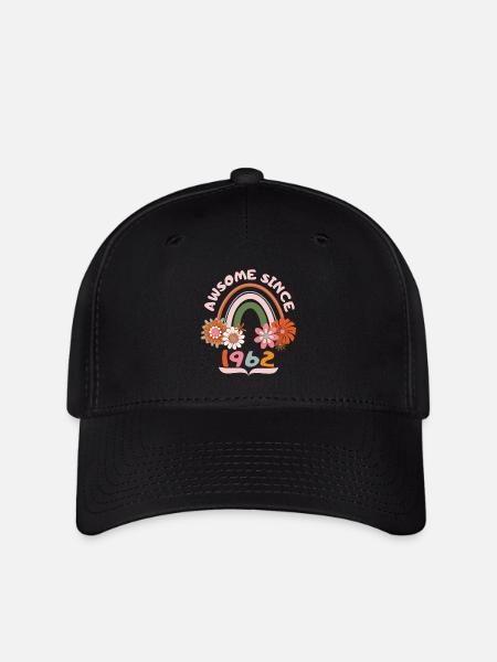 Retro style birthday, born 1962 vintage saying - Flexfit Cap - black