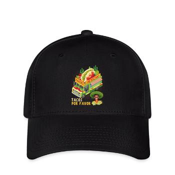 Tacos Food Truck mexicain disant chapeau Sombrero - Casquette Flexfit - noir - Devant