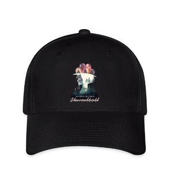 Klassisches Schwarzwaldmädel Schwarzwald Bollenhut - Flexfit Cap - Schwarz - Vorne