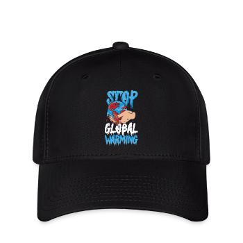 Stoppt Die Globale Erwärmung - Mutter Natur - Tag - Flexfit Cap - Schwarz - Vorne