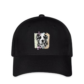 Dalmatiner hund - Flexfit Cap - sort - Foran