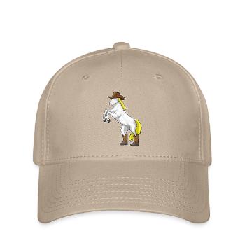 Pferd Cowboy Cowboystiefel - Flexfit Cap - Khaki - Vorne