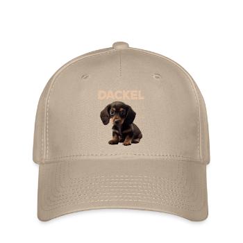 Rauhaardackel Dachshund Hund Hunde Welpe Dackel - Flexfit Cap - Khaki - Vorne