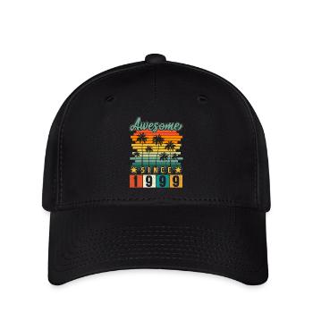 1999 Geboren Geburtstag Geburtsjahr Vintage - Flexfit Cap - Schwarz - Vorne