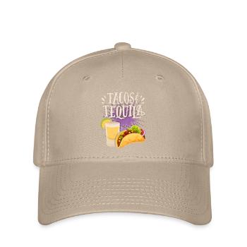 Tacos, disant avec de la tequila boire de la cuisine mexicaine - Casquette Flexfit - kaki - Devant