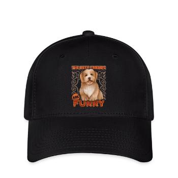 Bichon Chien havanais, aquarelle vintage, chien de race - Casquette Flexfit - noir - Devant