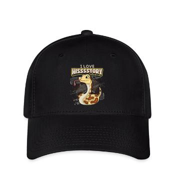 Serpent Kawaii dans le style comique, drôle de dicton - Casquette Flexfit - noir - Devant