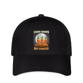 Wedding, funny marriage proposal with carrots saying - Flexfit Cap - black - Front
