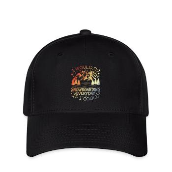 Snowboarder Motivation - Flexfit Cap - Schwarz - Vorne