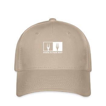 Be Metal In A Plastic Society French fries fork Metal - Flexfit Cap - khaki - Front