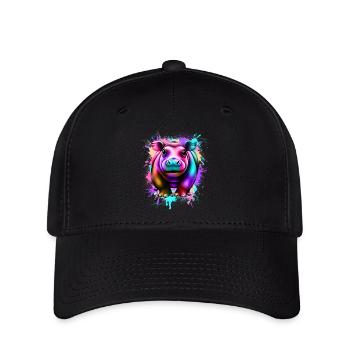 Hippopotamus - Flexfit Cap - black - Front