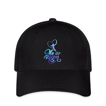 Ostern Jesus Christus Auferstehung Spruch - Flexfit Cap - Schwarz - Vorne