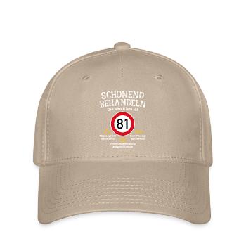 81. Geburtstag Schonend Behandeln 81 Alte Kiste 81 - Flexfit Cap - Khaki - Vorne